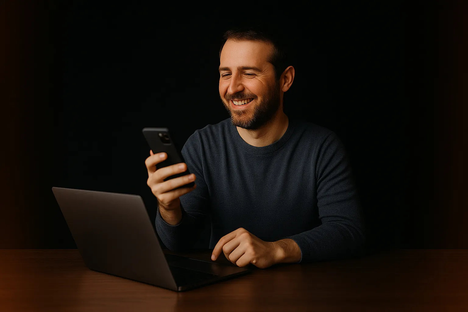 Delegado sindical usando AfiliaApp en su móvil